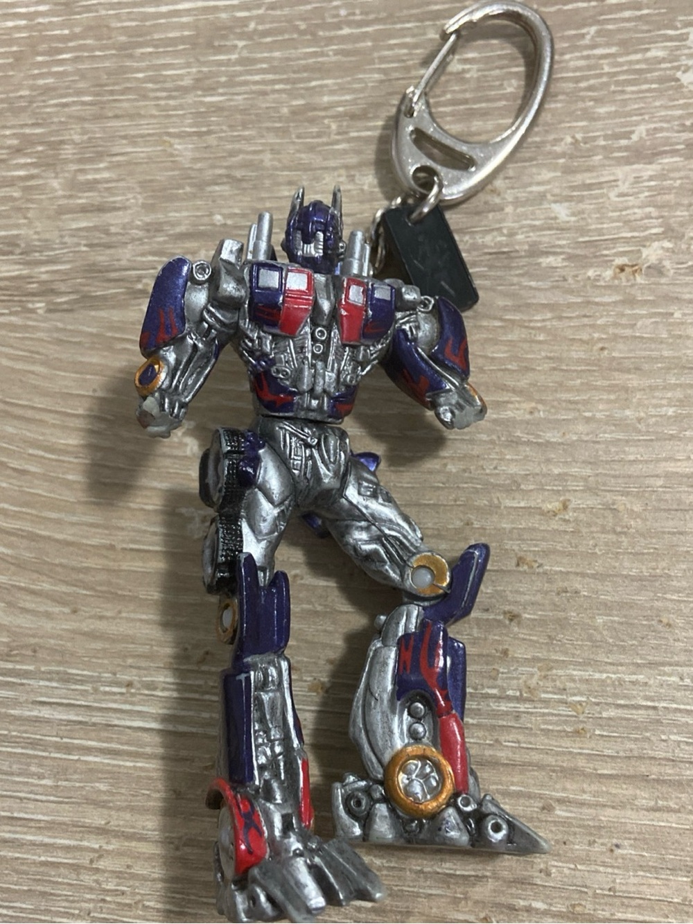 Transformers Optimus Prime Keychain Figure 2007 Hasbro 3" Tall Bag Charm Clip